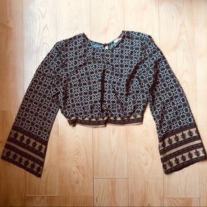 Ornate Flared Crop Top